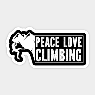 Peace Love Climbing Sticker